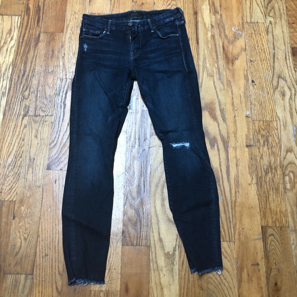 MOTHER ripped blue jeans